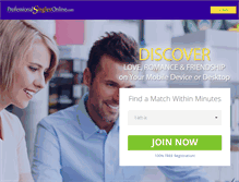 Tablet Screenshot of professionalsinglesonline.com
